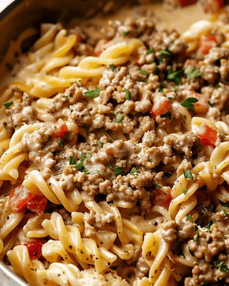 Stovetop Creamy Ground Beef Pasta