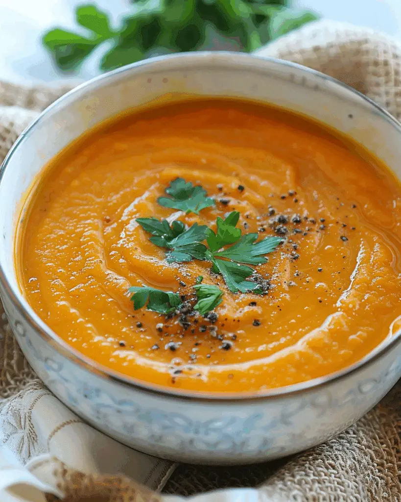 Easy Spiced Carrot and Sweet Potato Soup