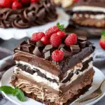 No Bake Chocolate Eclair Cake