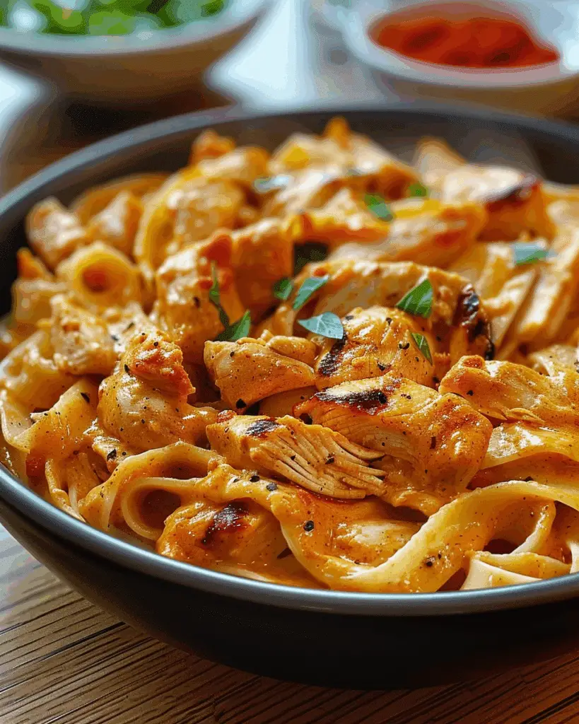 One-Pot Spicy Chicken Linguine in Creamy Sauce