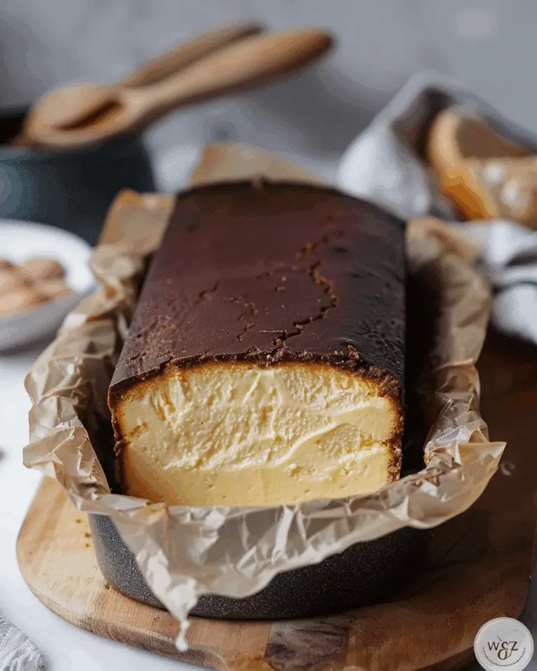 Burnt Basque Cheesecake in a Loaf Pan