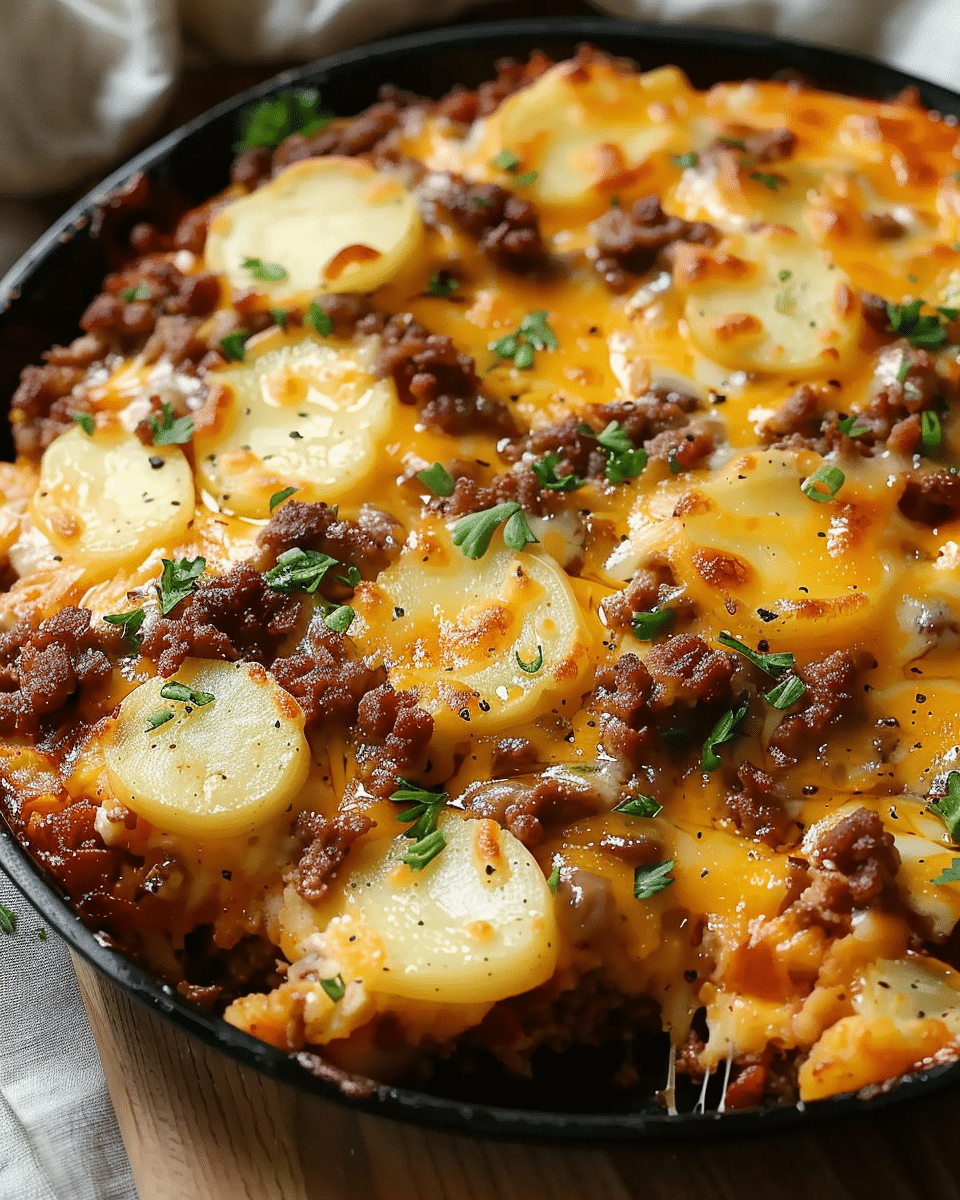 Ground Beef and Potatoes Casserole