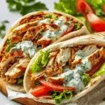 Mediterranean Chicken Gyros with Creamy Feta Tzatziki Delight