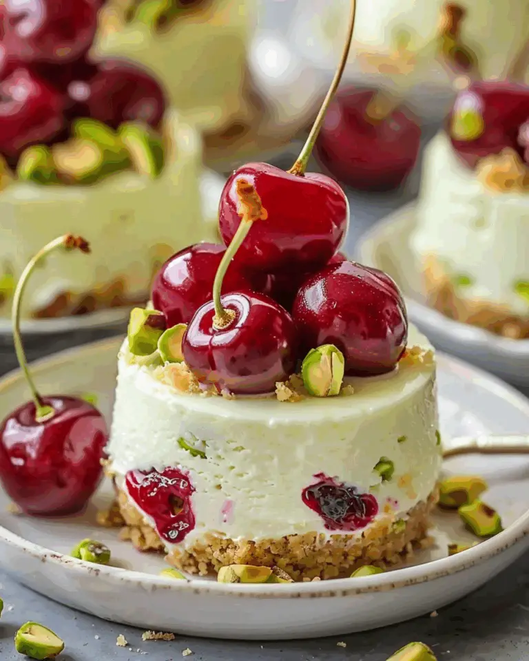 Heavenly Cherry Pistachio Cheesecake Cups