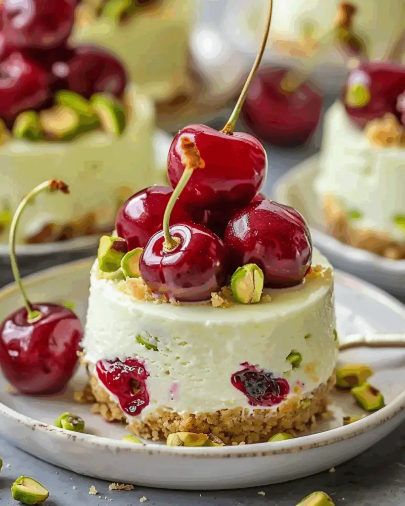 Heavenly Cherry Pistachio Cheesecake Cups