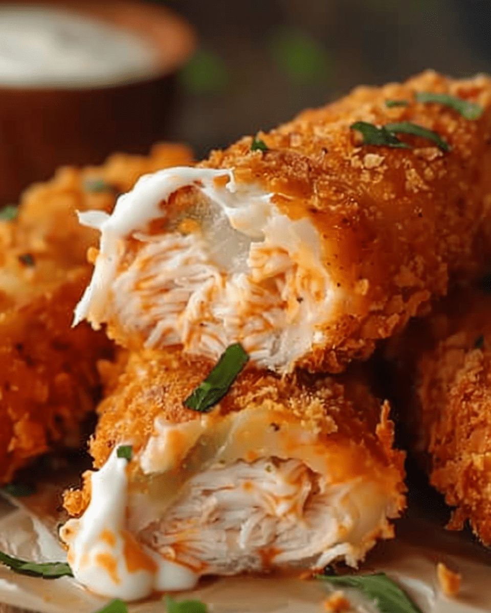 Double-Stuffed Buffalo Chicken Jalapeño Poppers