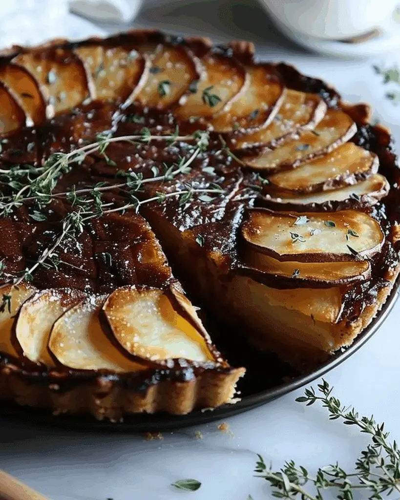 Golden Potato and Balsamic Torte with Fresh Thyme