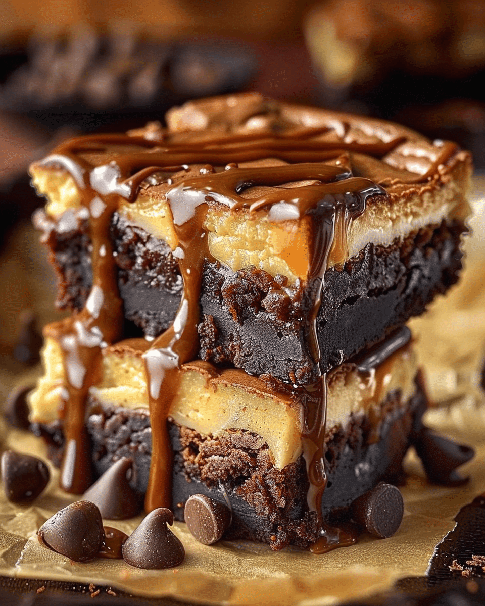 Milky Way Caramel Cheesecake Brownies