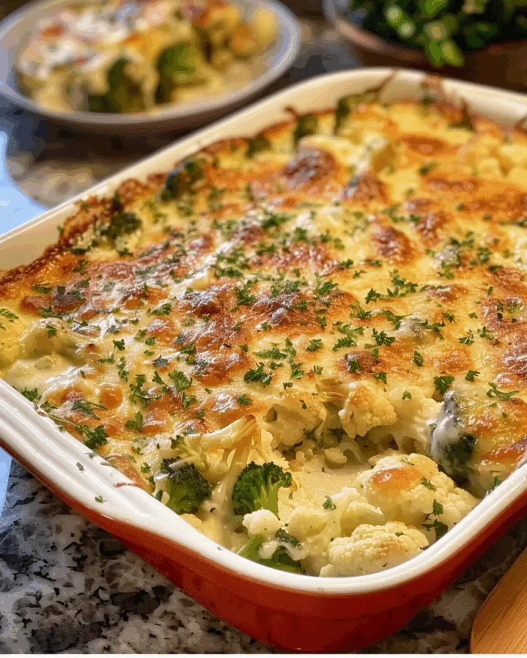 Easy Cauliflower and Broccoli Bake