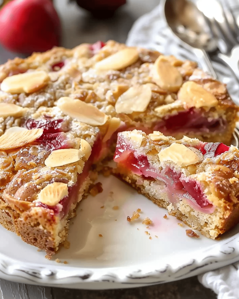 Best Almond Rhubarb Cake Delight