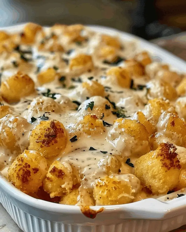 Best Chicken Alfredo Tater Tot Casserole Recipe