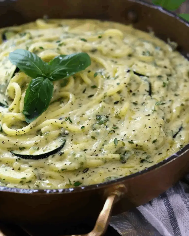 Best Creamy Zucchini Sauce with Fresh Garden Zucchini and Herbs