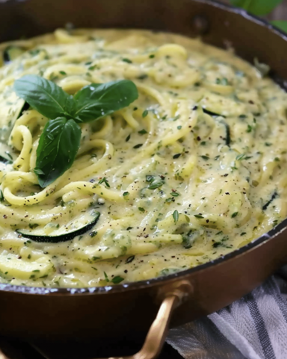 Best Creamy Zucchini Sauce with Fresh Garden Zucchini and Herbs