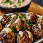 Korean BBQ Meatballs with Spicy Mayo Dip