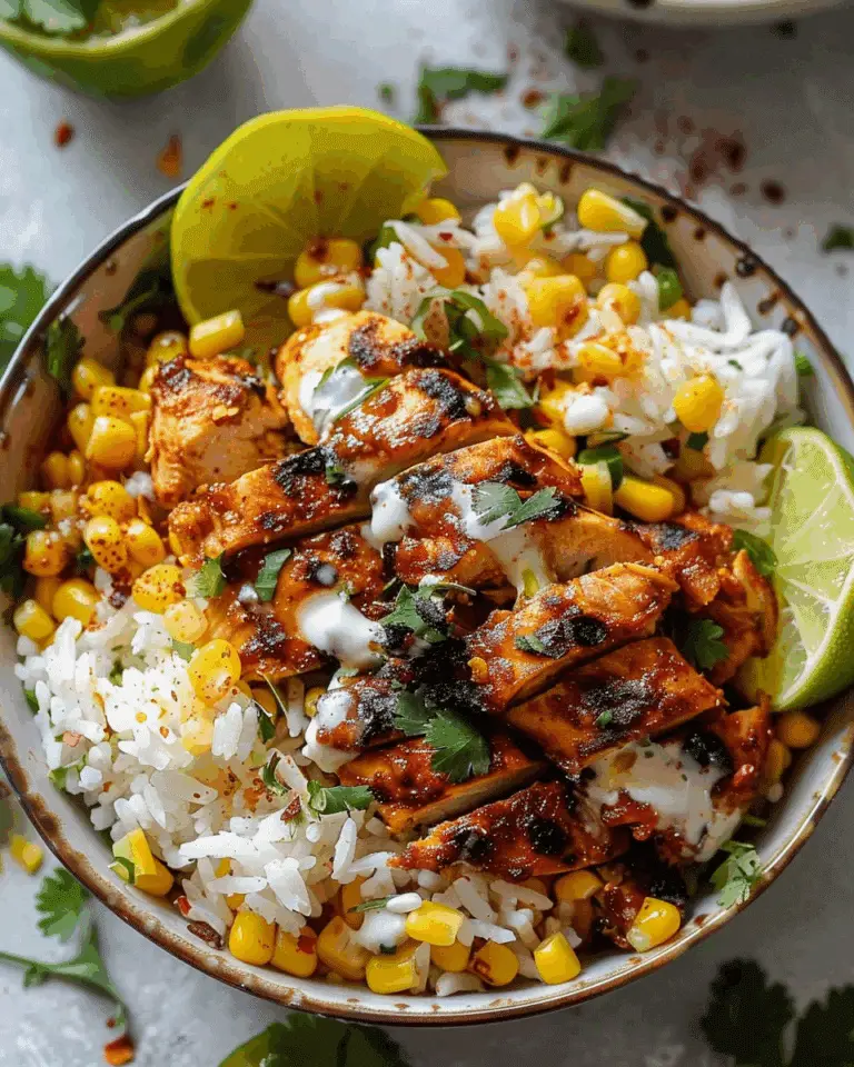 Street Corn Chicken Rice Bowl
