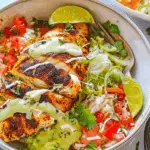 Blackened Fish Taco Bowls With Cilantro Lime Sauce