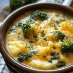 Crockpot Potato Broccoli Cheddar Soup