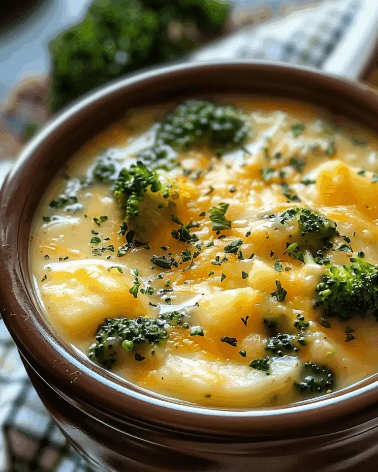 Crockpot Potato Broccoli Cheddar Soup