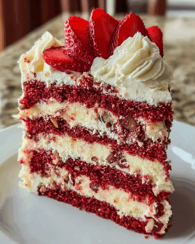 Strawberry Earthquake Cake