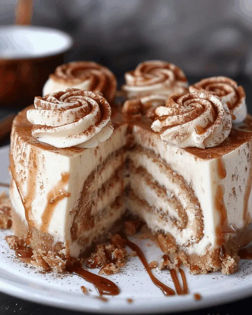 Cinnamon Roll Honeybun Cheesecake