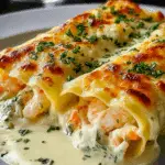 Shrimp & Crab Alfredo Lasagna Roll-Ups