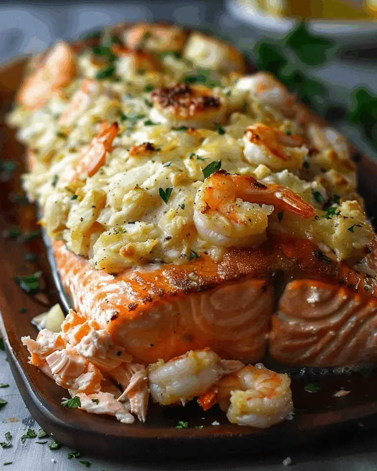Crab and Shrimp Stuffed Salmon Recipe