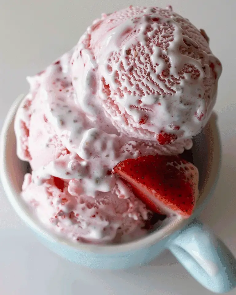 Homemade Strawberry Ice Cream