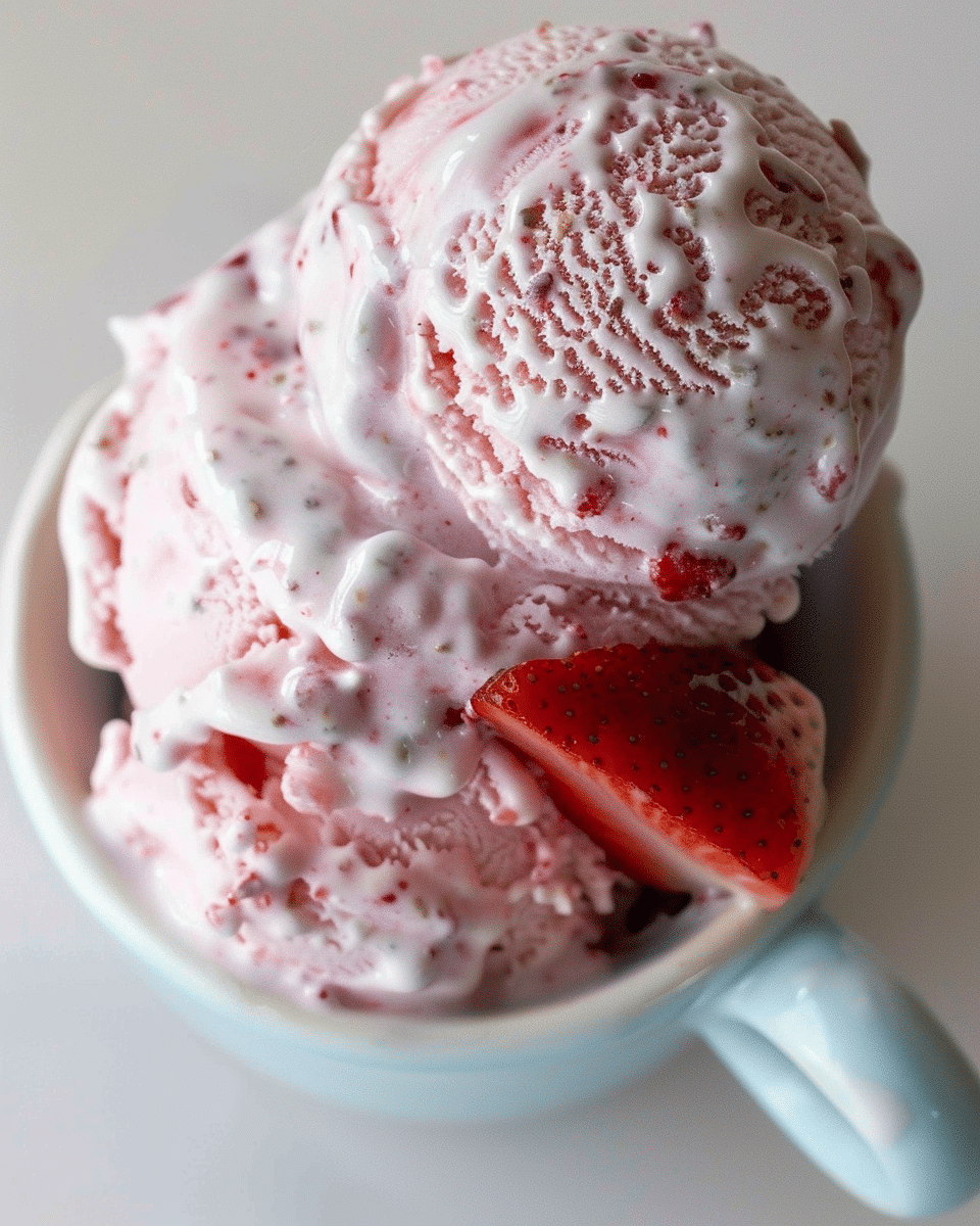 Homemade Strawberry Ice Cream
