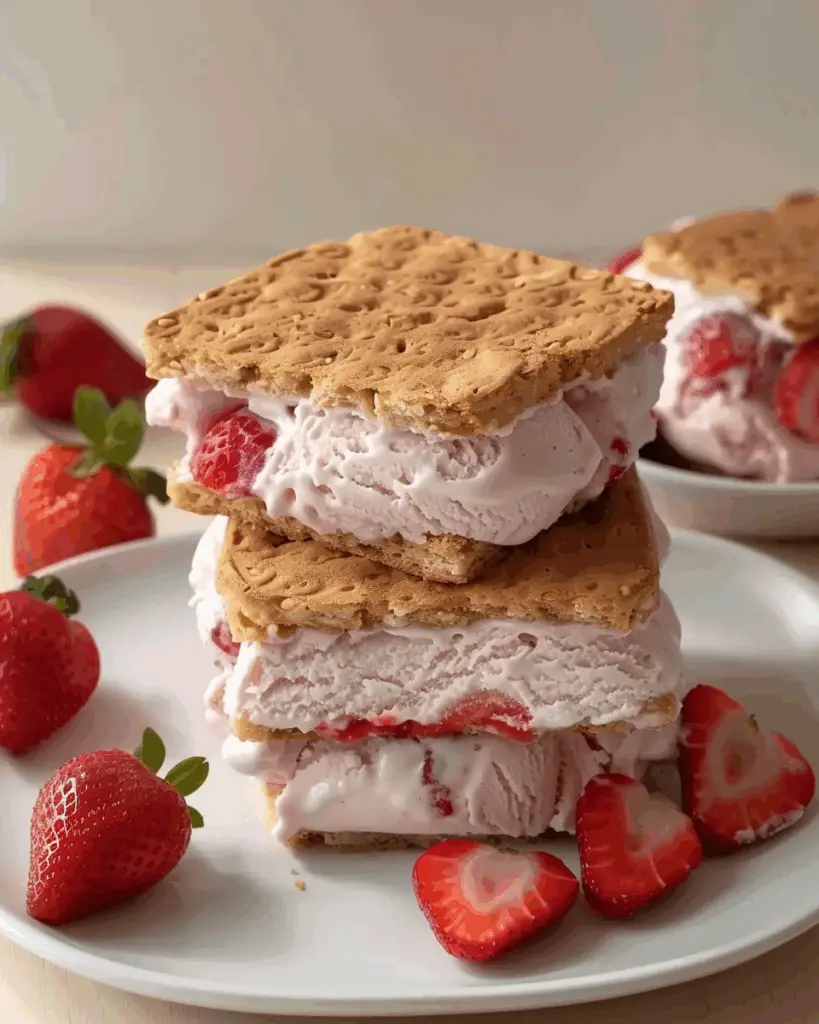 Strawberry Ice Cream Sandwich