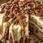 Pecan Caramel Cinnamon Roll Cream Cheese Pound Cake