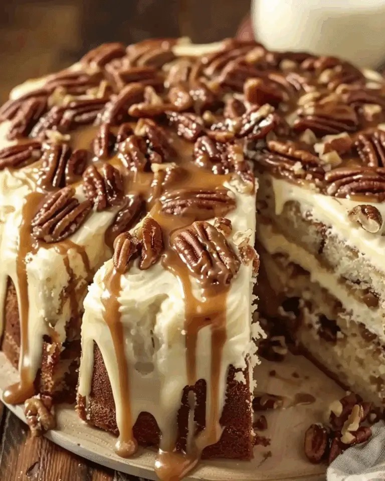 Pecan Caramel Cinnamon Roll Cream Cheese Pound Cake