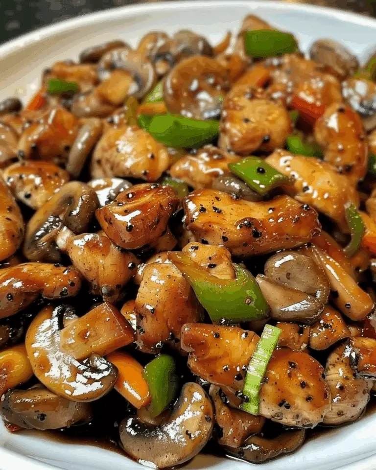 Black Pepper Chicken Mushrooms