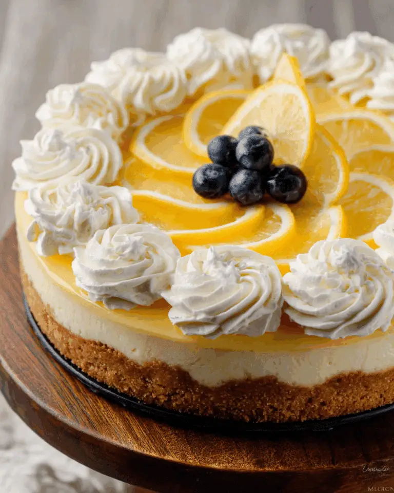 Rich & Moist Lemon Cheesecake Cake Recipe