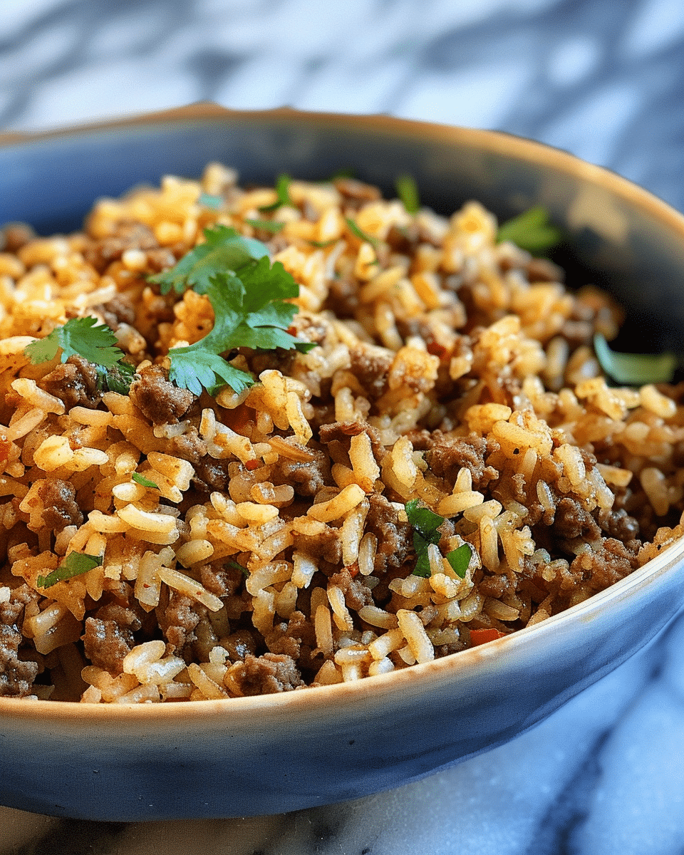Dirty Rice with Ground Beef