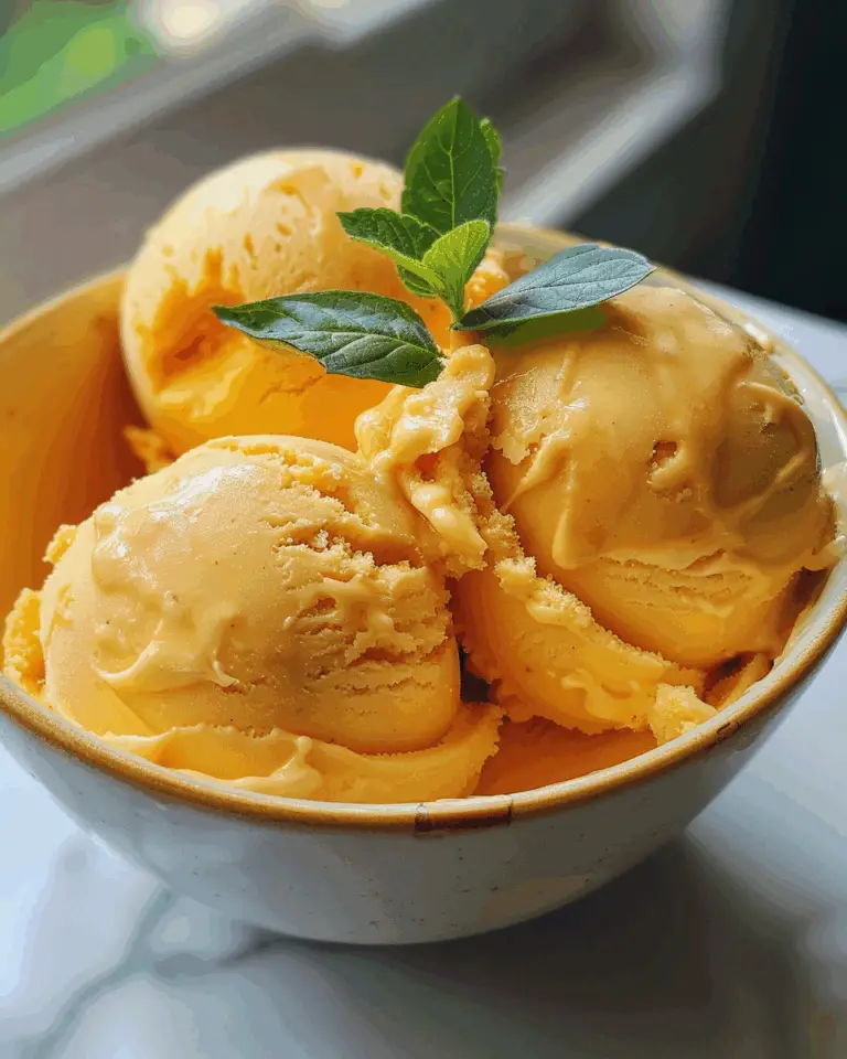 Homemade Mango Ice Cream (No Condensed Milk)