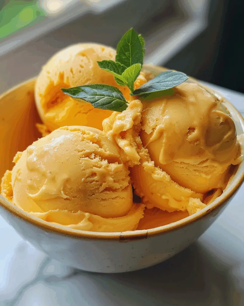 Homemade Mango Ice Cream (No Condensed Milk)