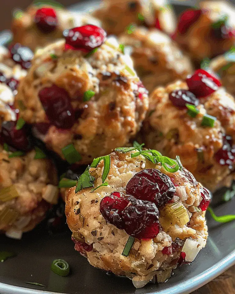 Cranberry Turkey Stuffing Balls