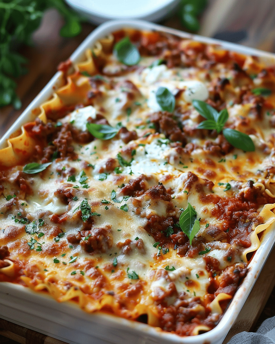 Creamy Cheese Layered Lasagna