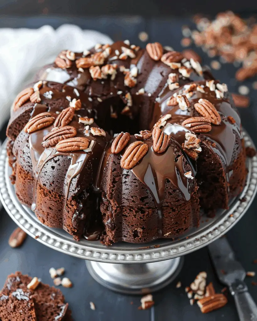 German Chocolate Pecan Pound Cake