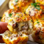 Garlic Parmesan Cheeseburger Bombs