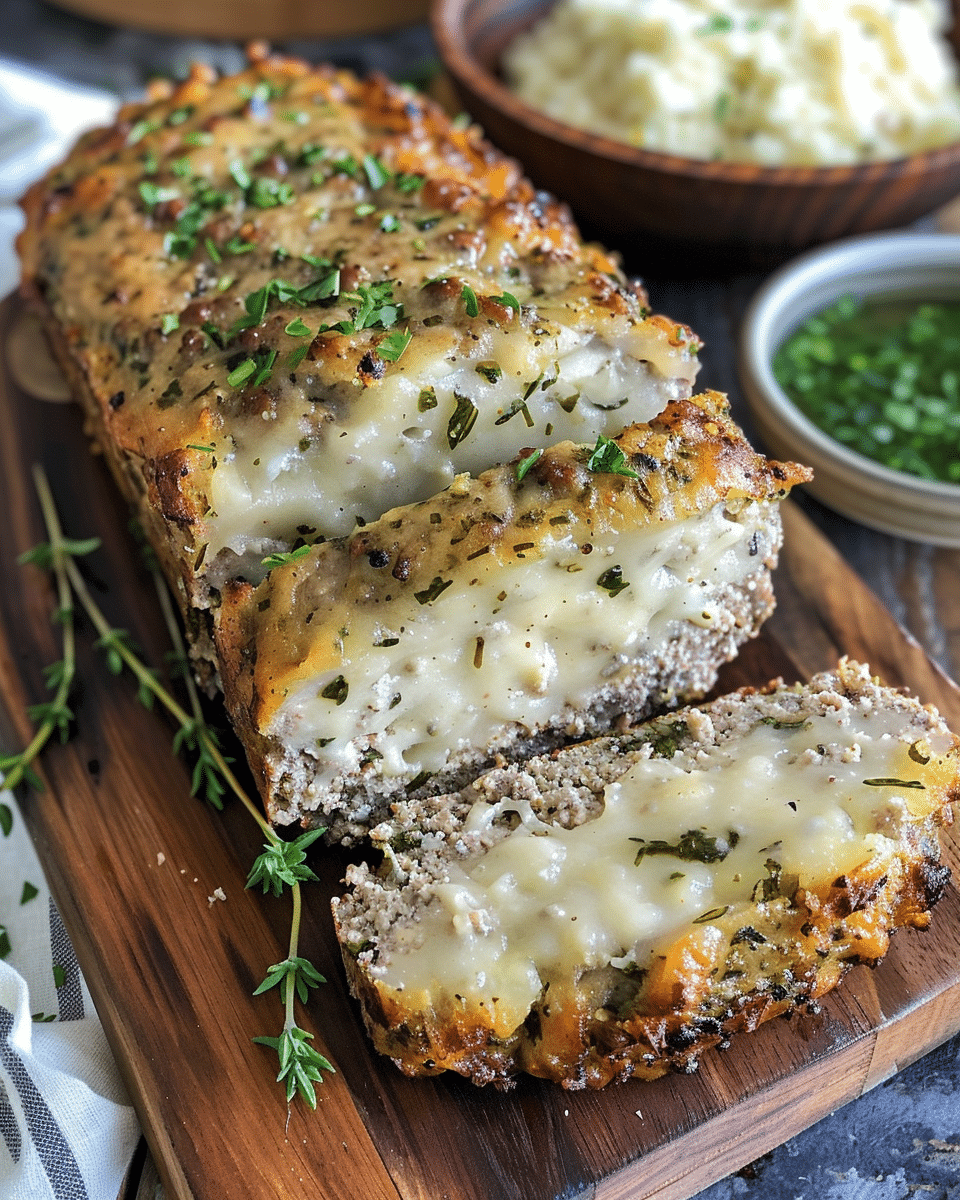Melt-in-Your-Mouth Garlic Parmesan Chicken Meatloaf