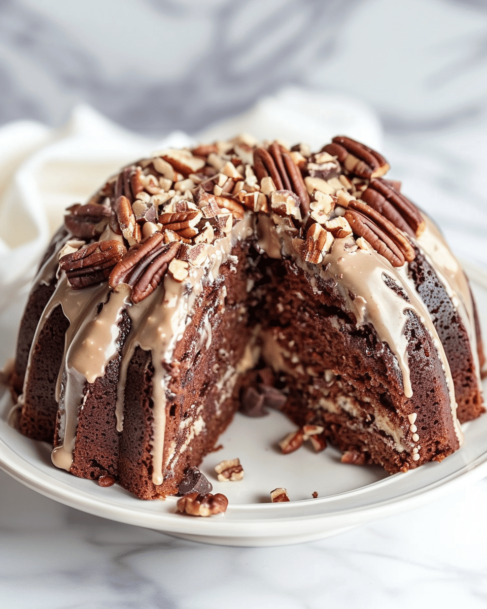 German Chocolate Pecan Pound Cake