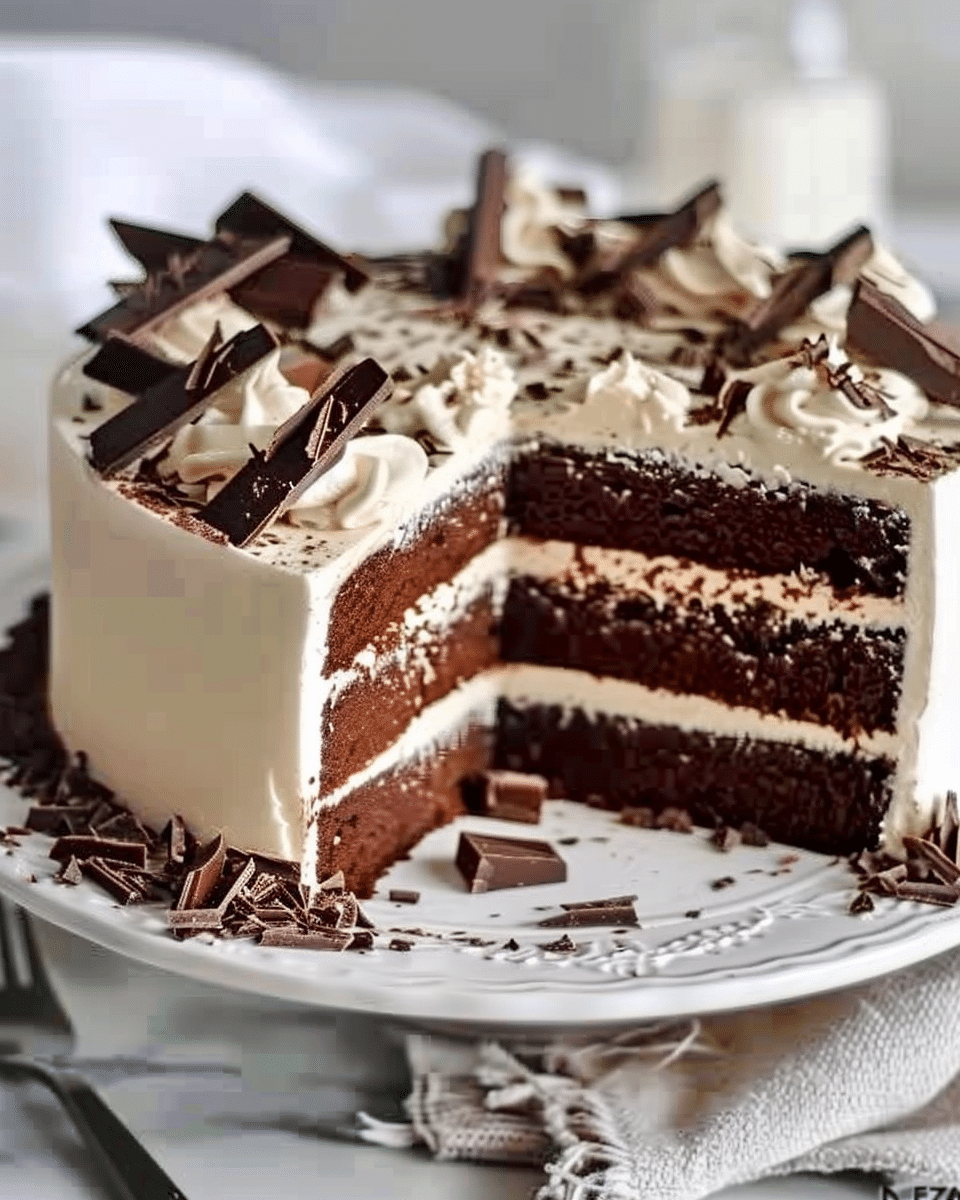 Delicious Chocolate and Vanilla Cream Cake