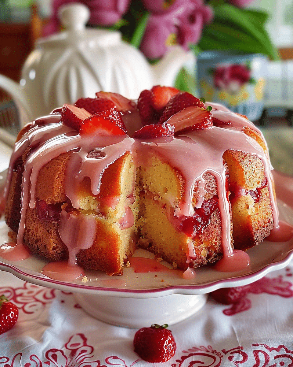 Strawberry Pineapple Pound Cake Recipe