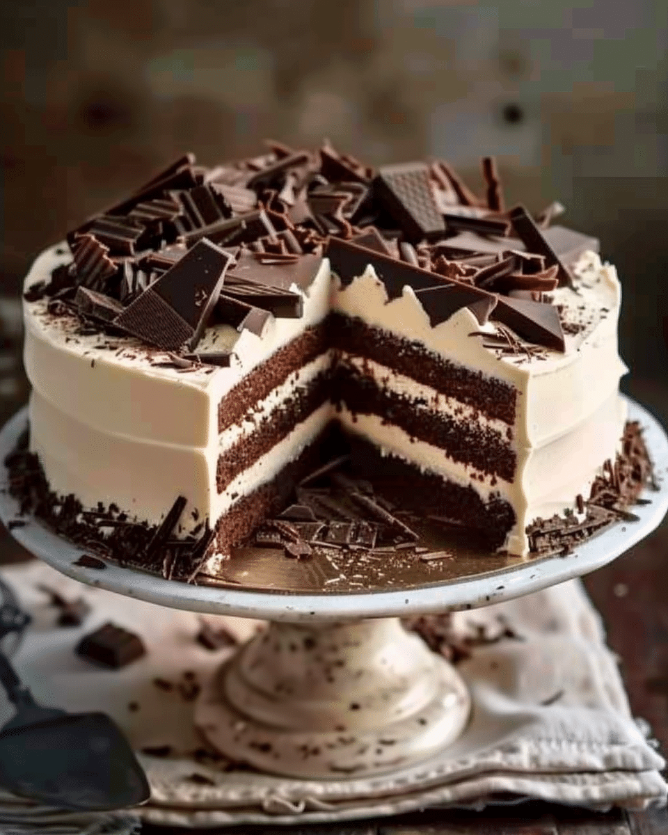 Delicious Chocolate and Vanilla Cream Cake