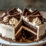 Delicious Chocolate and Vanilla Cream Cake