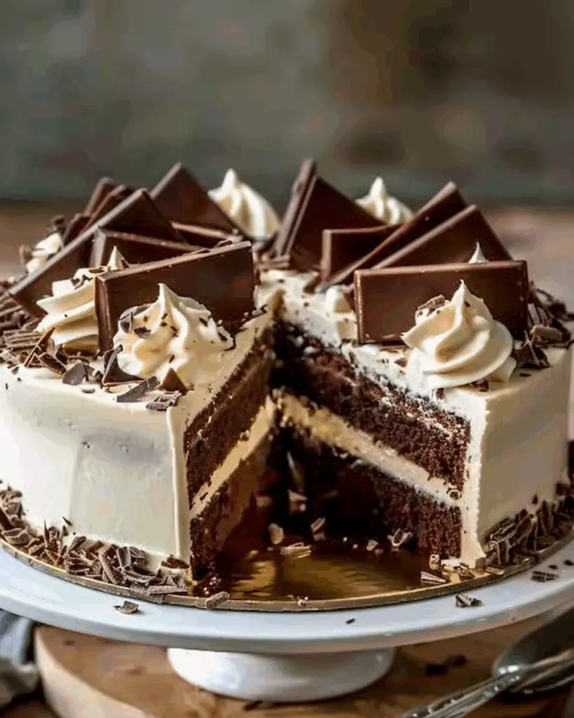 Delicious Chocolate and Vanilla Cream Cake