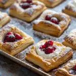 Cranberry & Cream Cheese Puff Pastry Blossoms