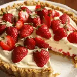 Graham Cracker Crust Cream Cheese Strawberry White Chocolate Pie