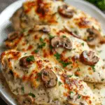 Creamy Garlic Mushroom Stuffed Chicken